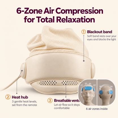 wrapt Heated 6 Zone Airbag Migraine Massager
