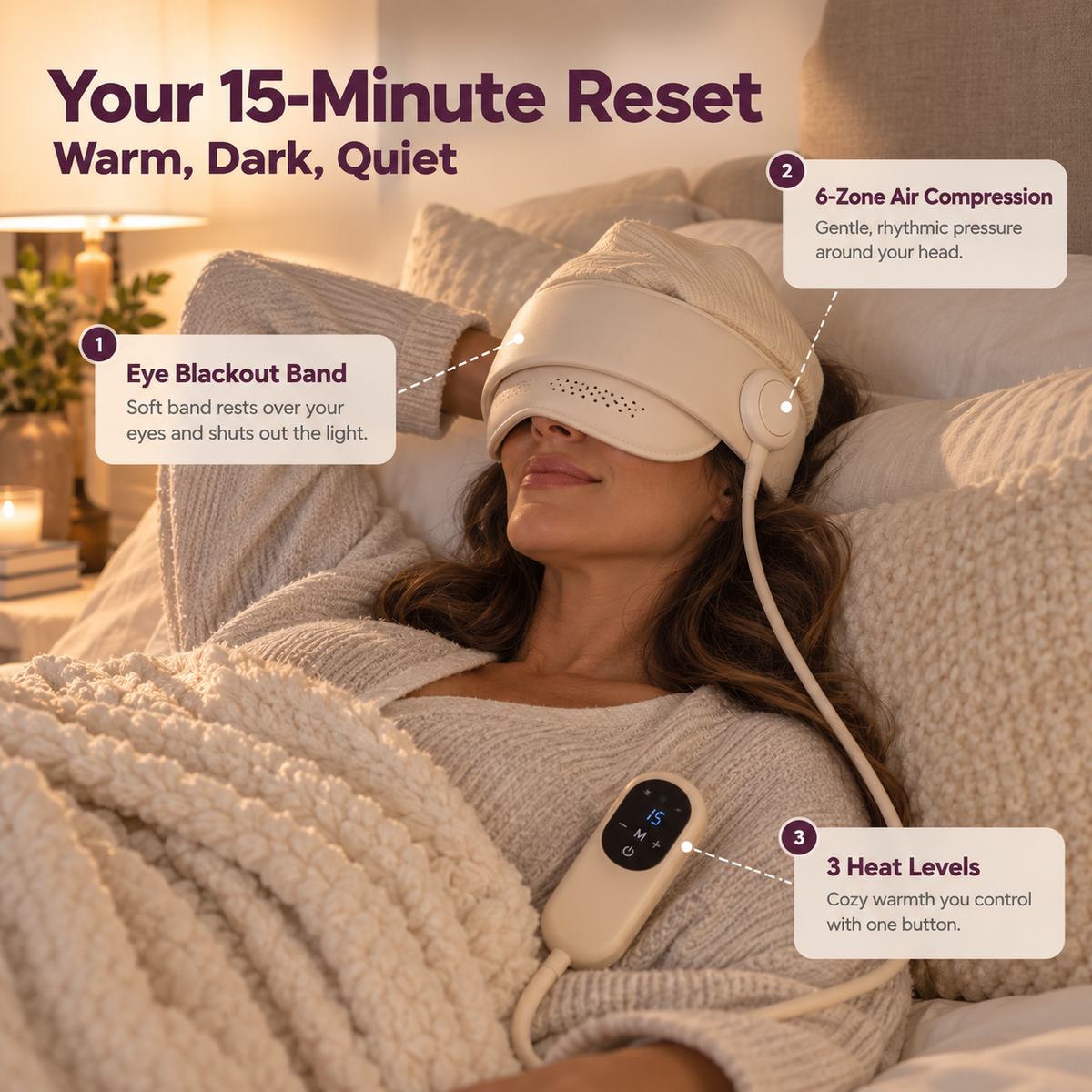 wrapt Heated 6 Zone Airbag Migraine Massager